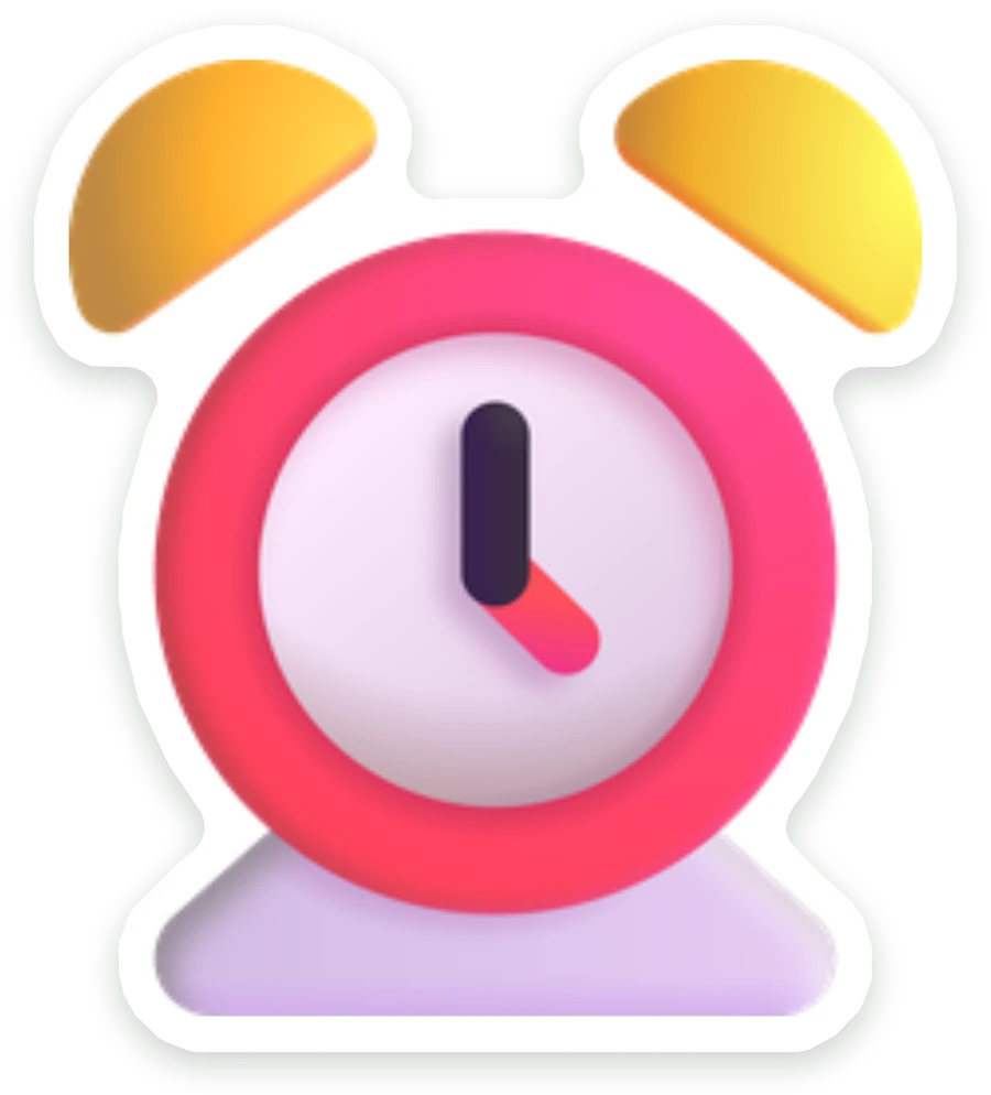 Sticker Wekker
