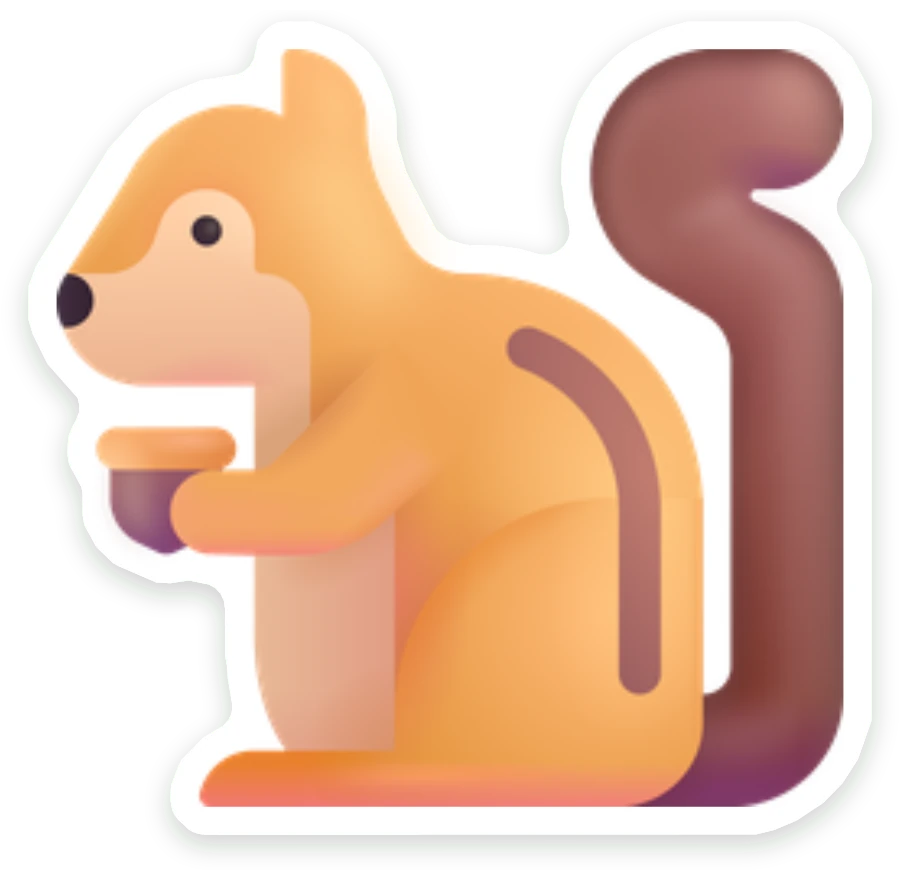 Sticker Eekhoorntje