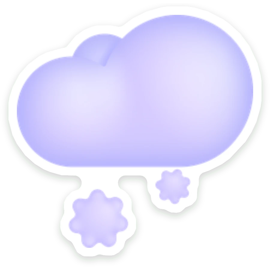 Sticker Sneeuwwolk