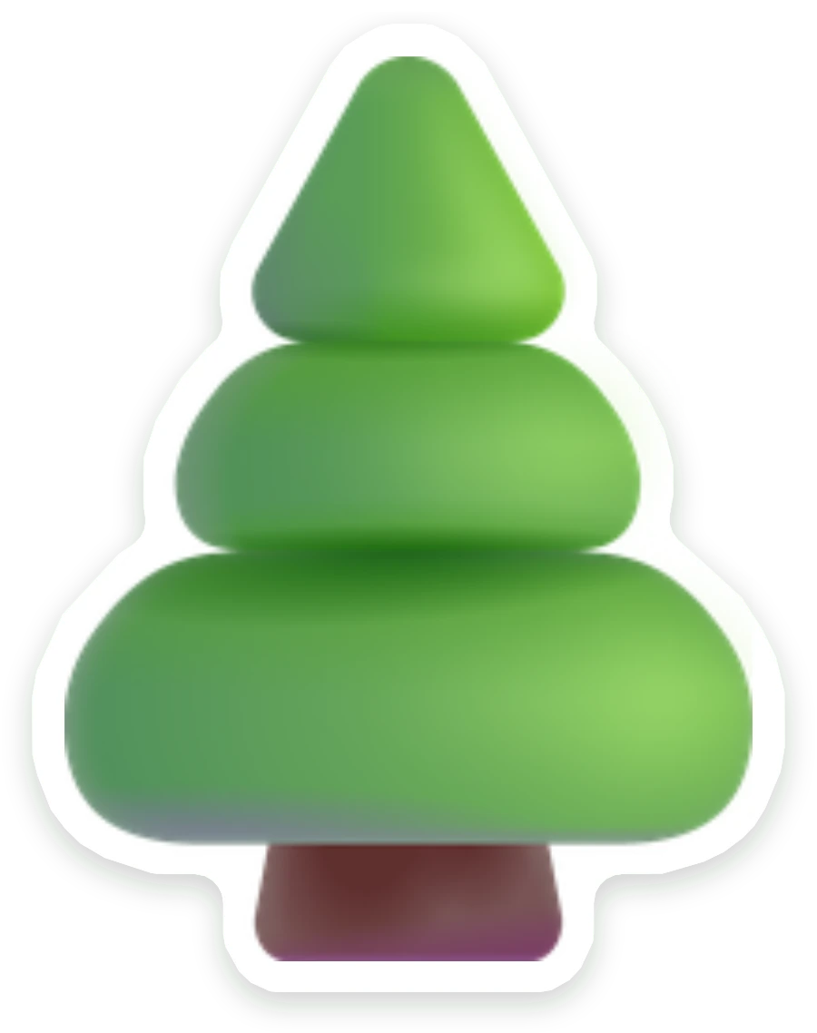 Sticker Dennenboom