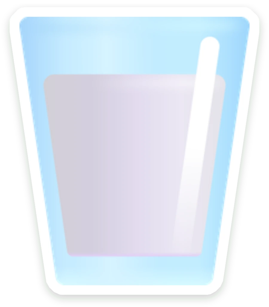 Sticker Glas melk