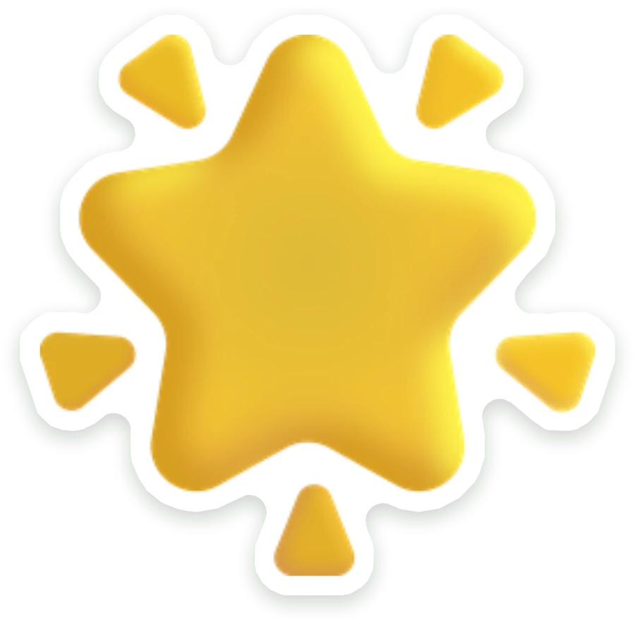 Sticker Stralende ster