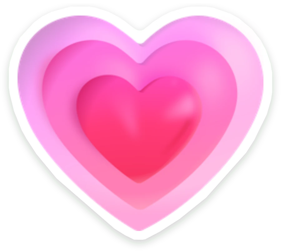 Sticker Groeiend hart