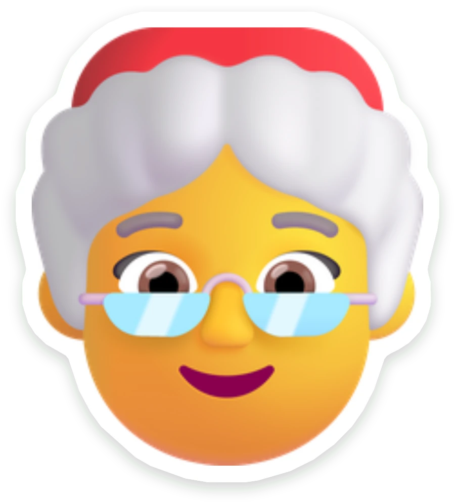 Sticker Kerstvrouw