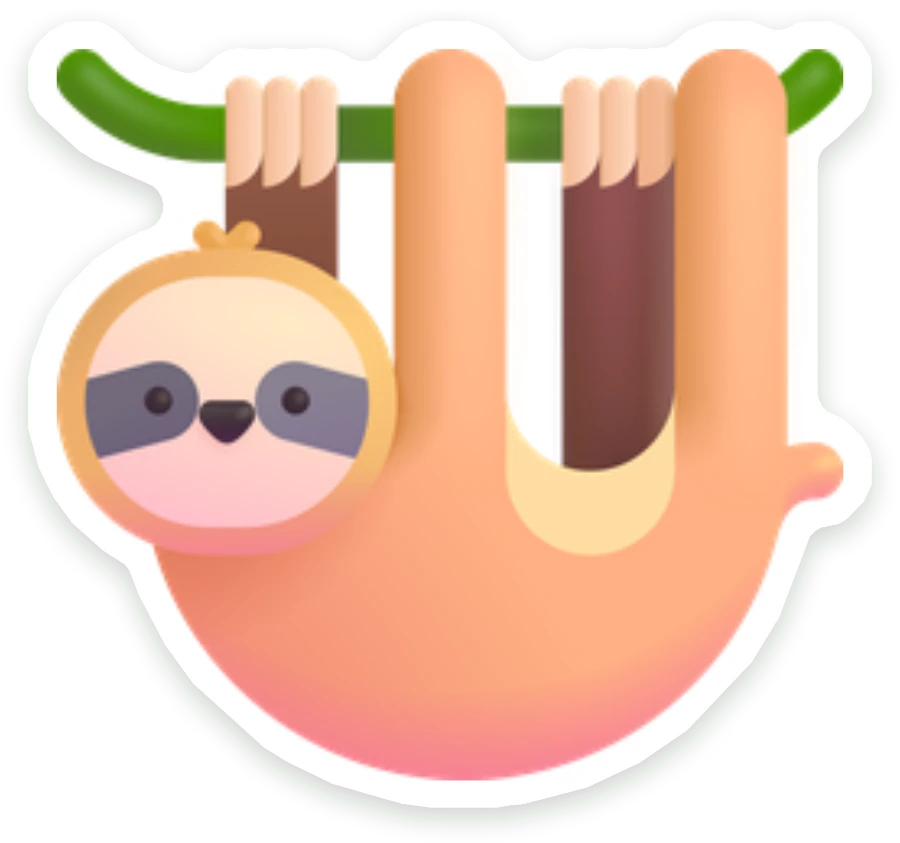 Sticker Luiaard