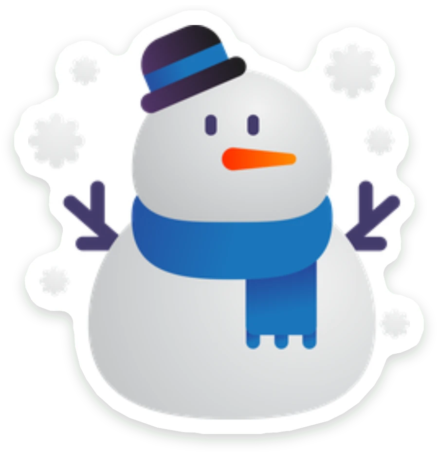Sticker Sneeuwpop
