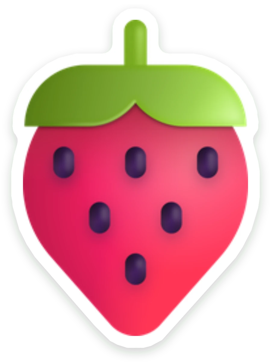 Sticker Aardbei