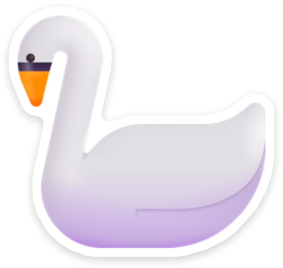 Sticker Zwaan