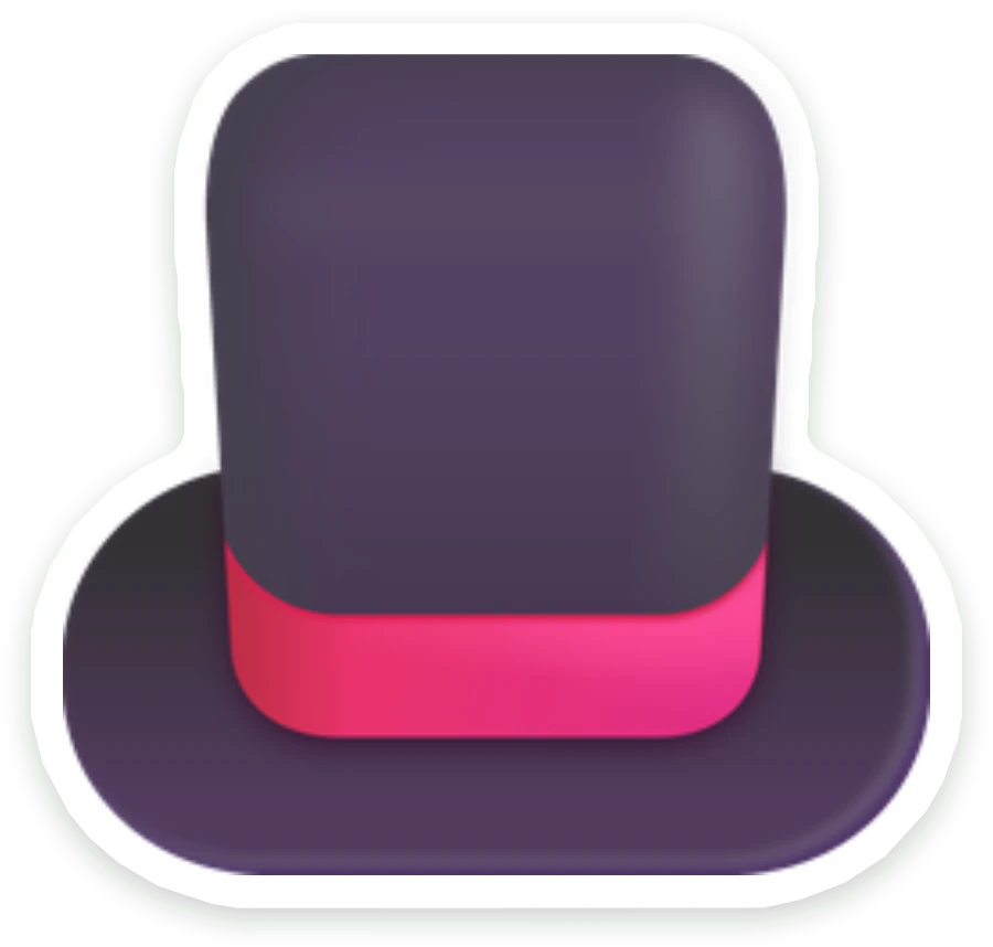Sticker Hoge hoed
