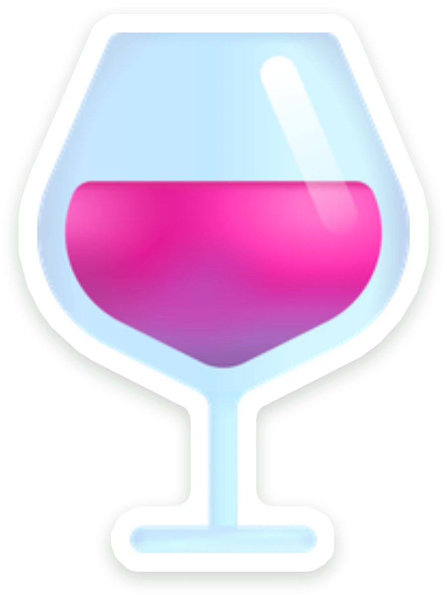Sticker Glas wijn