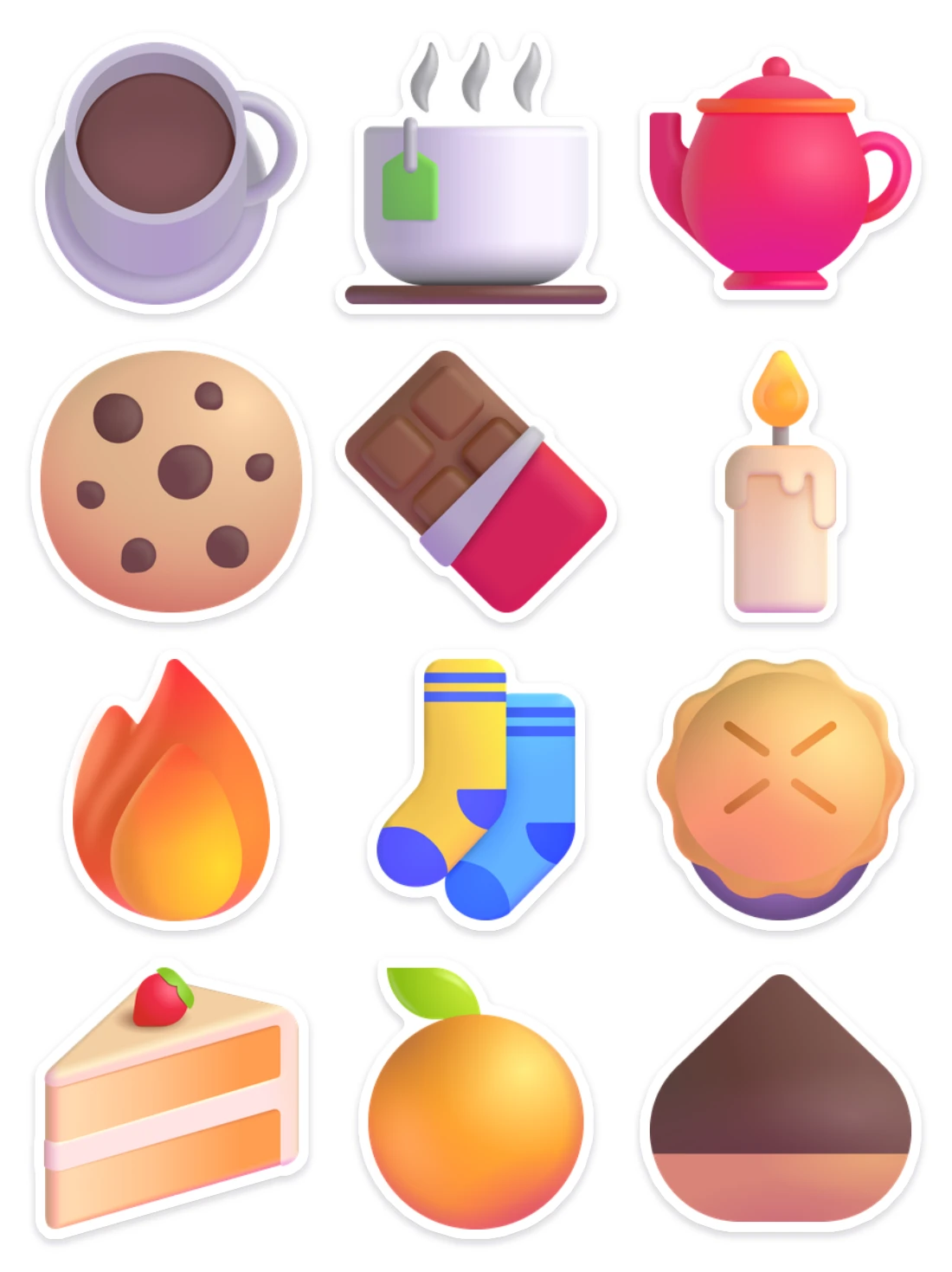 Kerstvel Warm binnen met 12 stickers