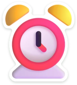 Sticker Wekker