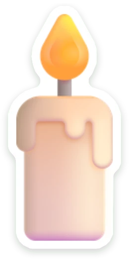 Sticker Kaars