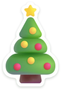 Sticker Kerstboom