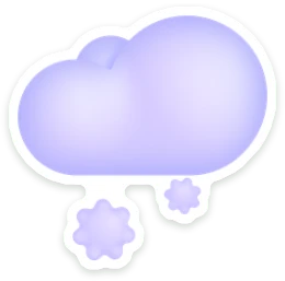 Sticker Sneeuwwolk