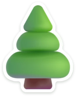 Sticker Dennenboom
