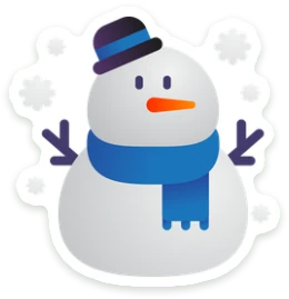 Sticker Sneeuwpop