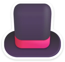 Sticker Hoge hoed