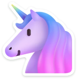 Sticker Eenhoorn